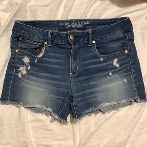 American Eagle MIDI Waisted Denim Short